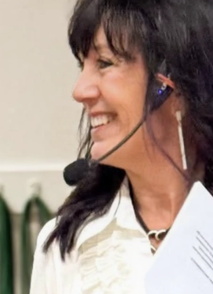 Sara Karman, owner of Sara's Health and Fitness, coaching a class in Edgerton, WI